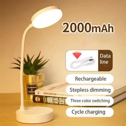 Portable LED Desk Lamp Eye Protection 3 Modes Dimming for Bedroom Bedside USB Touch Charge College Student Book Readin Lamp2024